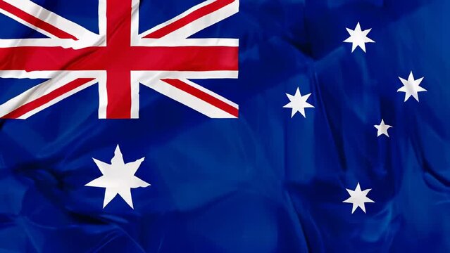 Proudly waving australian flag texture in the wind, showcasing the national symbol, patriotism, and identity of the country of australia. 3D illustration