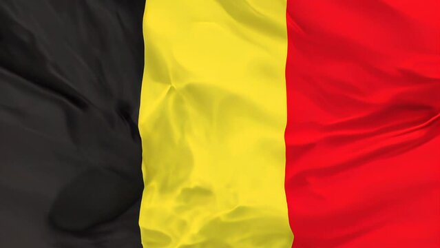 Realistic satin texture of the belgian flag representing national pride. 3D illustration