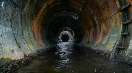 下水道のトンネル
