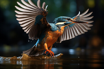 Beautiful, colorful kingfisher bird - 774716132