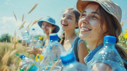 Young volunteers clean up plastic pollution