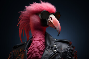 Punk rock flamingo - 774716741