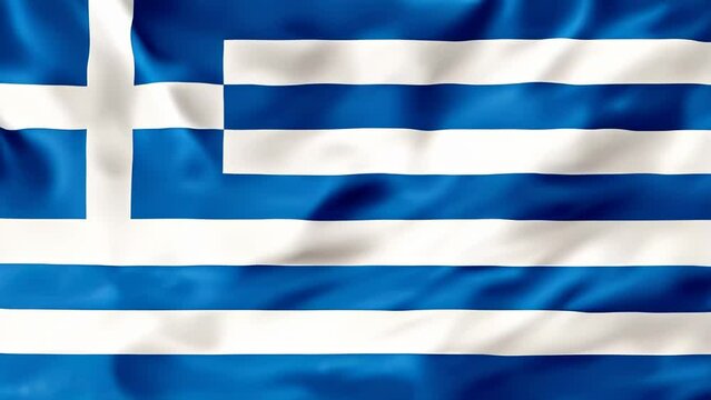 The vibrant and patriotic waving flag of greece, also known as the greek national flag, symbolizes the pride, sovereignty, and national identity of the hellenic republic. 3D illustration