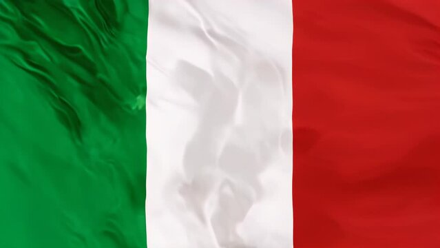 Elegant waving italian flag background with tricolor green, white, and red fabric wave, representing national pride and italian identity as a cultural icon. 3D illustration