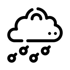 Hailstorm line icon