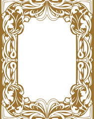 Art nouveau frame vintage illustration ai generated