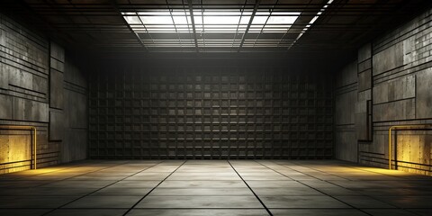 With shelves bare and floors clear, the large warehouse stands empty, waiting to be filled with goods.