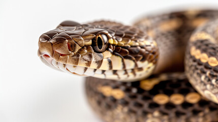 Fototapeta premium Close up of a snake isolated on white