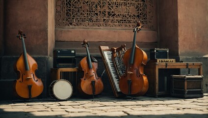 Music Day featuring iconic instruments from various cultures and regions