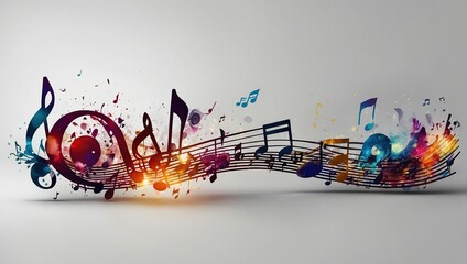 Music day banner isolated on white background