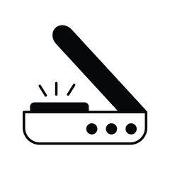 scanner icon with white background vector stock illustration