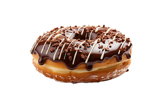 Donut on transparent background.