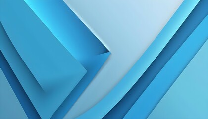 Blue abstract geometric dynamic shape paper layers subtle background vector. 