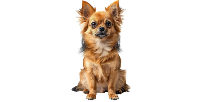 CHIHUAHUA dog breed centered on a white background. Image generated by AI