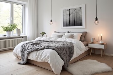 Airy Elegance: Scandinavian Minimalist Bedroom Decor