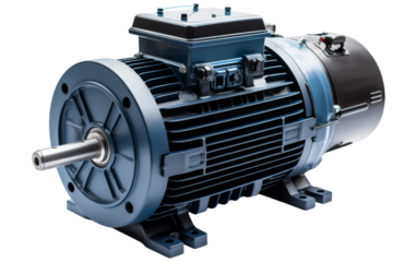 An electric motor sits elegantly on a pristine white background, ready to power modern machinery