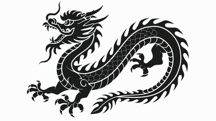 Fototapeta na wymiar Chinese Dragon for the tattoo. Chinese dragon 