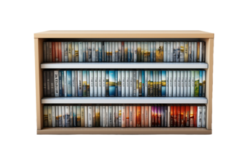 Dvd Storage Cabinet on transparent background.
