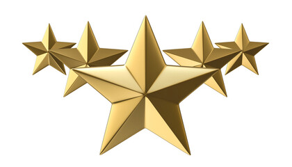 Obraz premium Golden star awards isolated on white
