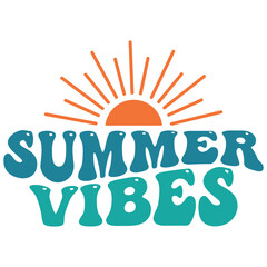 Fototapeta premium Summer VibesSVG, Retro Summer Designs, Vintage Summer T-Shirt Designs, Summer Illustrations