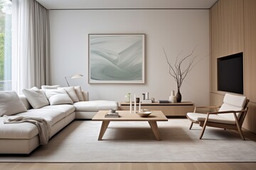 Serene Living: Minimalist Room Decor with Clean Design and Serene Colors