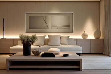 Tranquil Serene Living: Minimalist Room Decors with Simple Lighting