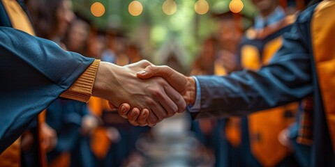 Close-up of a handshake between businessmen, symbolizing successful partnership and teamwork.