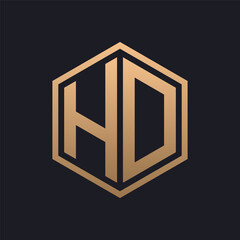 Elegant Hexagon Letter HD Logo Design. Initial Luxurious HD Logo Template