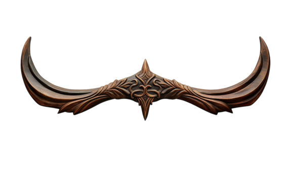 A stunning wooden sculpture of a bird with long, gracefully curved wings, capturing the essence of flight