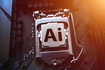 AI chip in the computer mainboard.