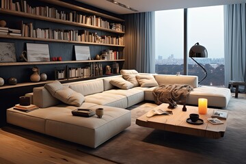 Sectional Sofa Glory: Sleek Urban Apartment Living Room Decors with Ample Seating