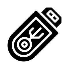 usb flash drive glyph icon