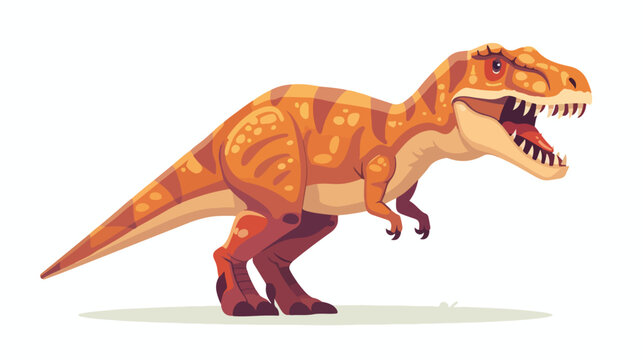 Cartoon tyrannosaurus isolated on white background
