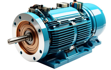 An electric motor hums quietly on a stark white background