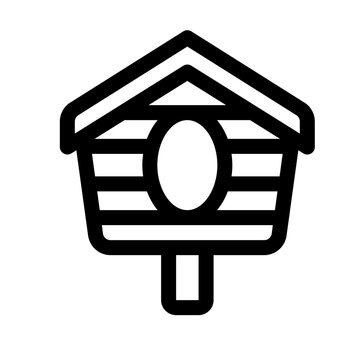 recommend clip art: birdhouse line icon