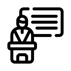 lecturer line icon