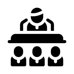 press conference glyph icon