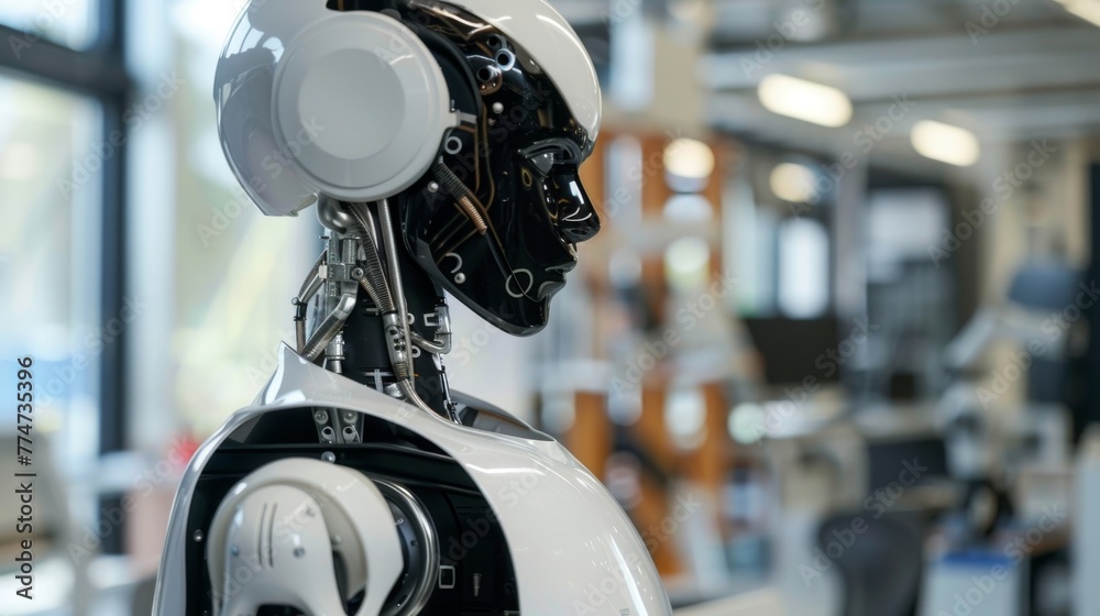 Poster Advanced Humanoid Robot in a High-Tech Laboratory