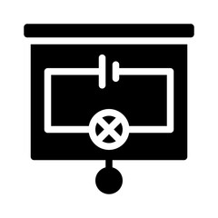 electronic circuit glyph icon