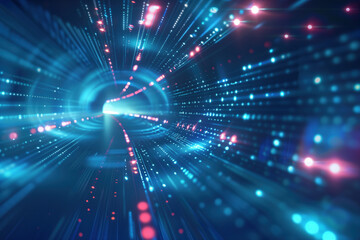 Fototapeta premium Abstract futuristic background with lights. A slide background for showcasing digital and creative content. Background image. Created with Generative AI technology.