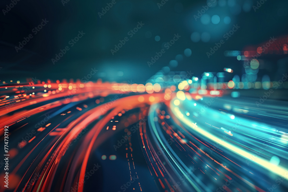 Poster abstract futuristic background with lights. a slide background for showcasing digital and creative c