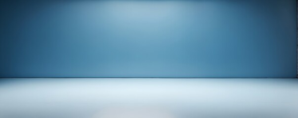 Empty blue studio room background