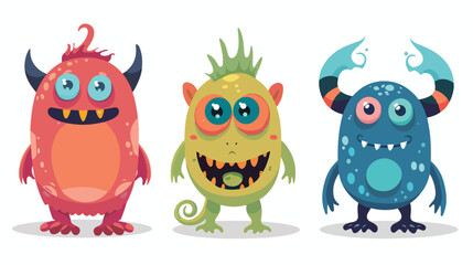 Cute monster mascot costume design Flat vector 29b90060-dd7f-4e7b-8013-7d349cb40f34 3.eps