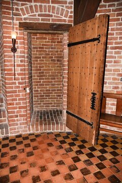 Medemblik, Netherlands. March 29, 2024. The interior of the Radboud castle in Medemblik.