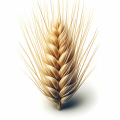close up of a barley isolated on white background