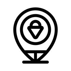 ice cream shop line icon