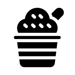 frozen yogurt glyph icon