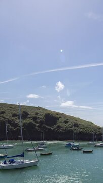 Solva, Pembrokeshire, Wales in vertical