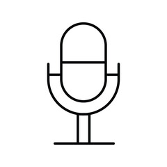 microphone icon with white background vector stock illustration