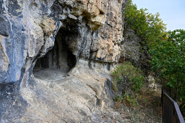 View of a mysterious small cave at the village of Nestorio in northern Greece - 774749328